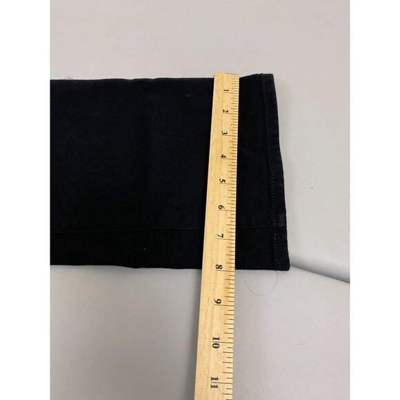 Express Black Editor Boot Low Rise Black Jean Women 2 Stretch Western Cowboy Y2K - Picture 7 of 14